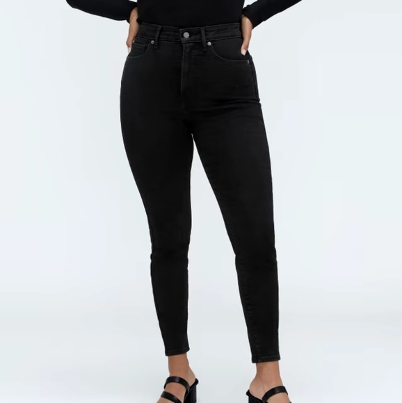 Everlane The Curvy Way-High Skinny Jean Black 28 Crop - Picture 1 of 7